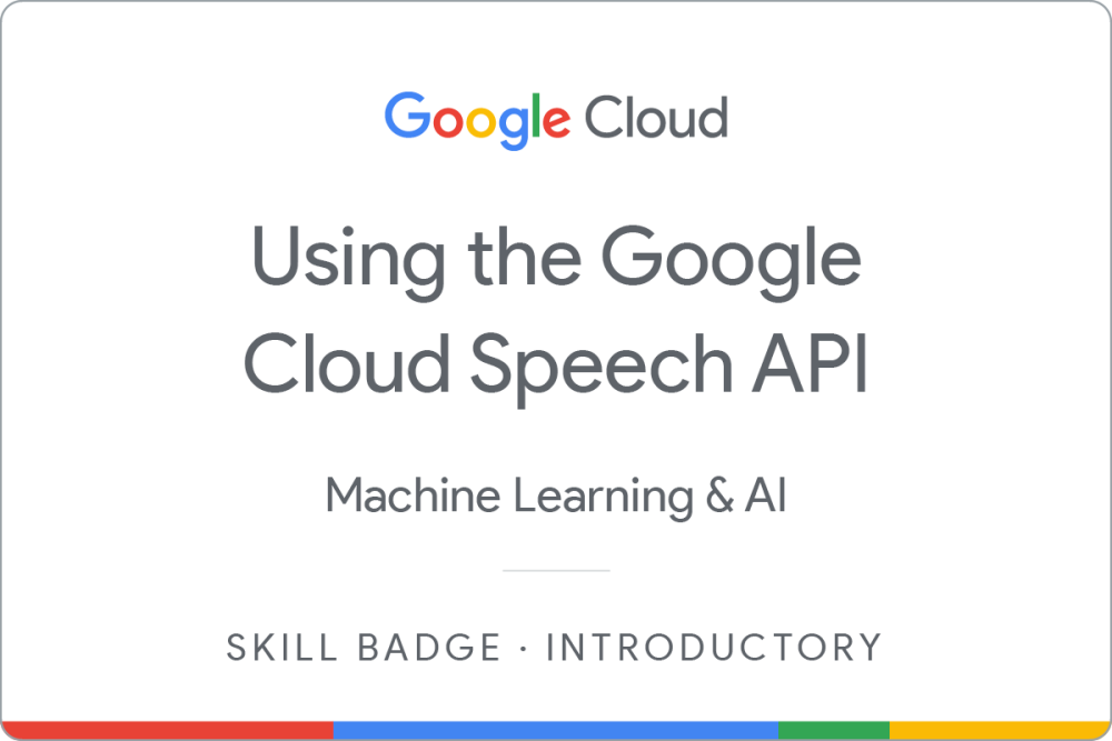 Google Cloud - Using the Google Cloud Speech API